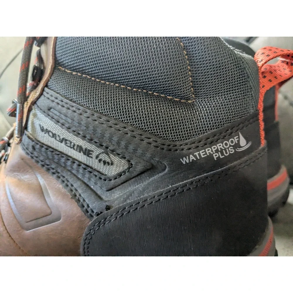 Wolverine Rev NXT Waterproof Plus Leather Work Boots Brown/Black Mens 14 W231044